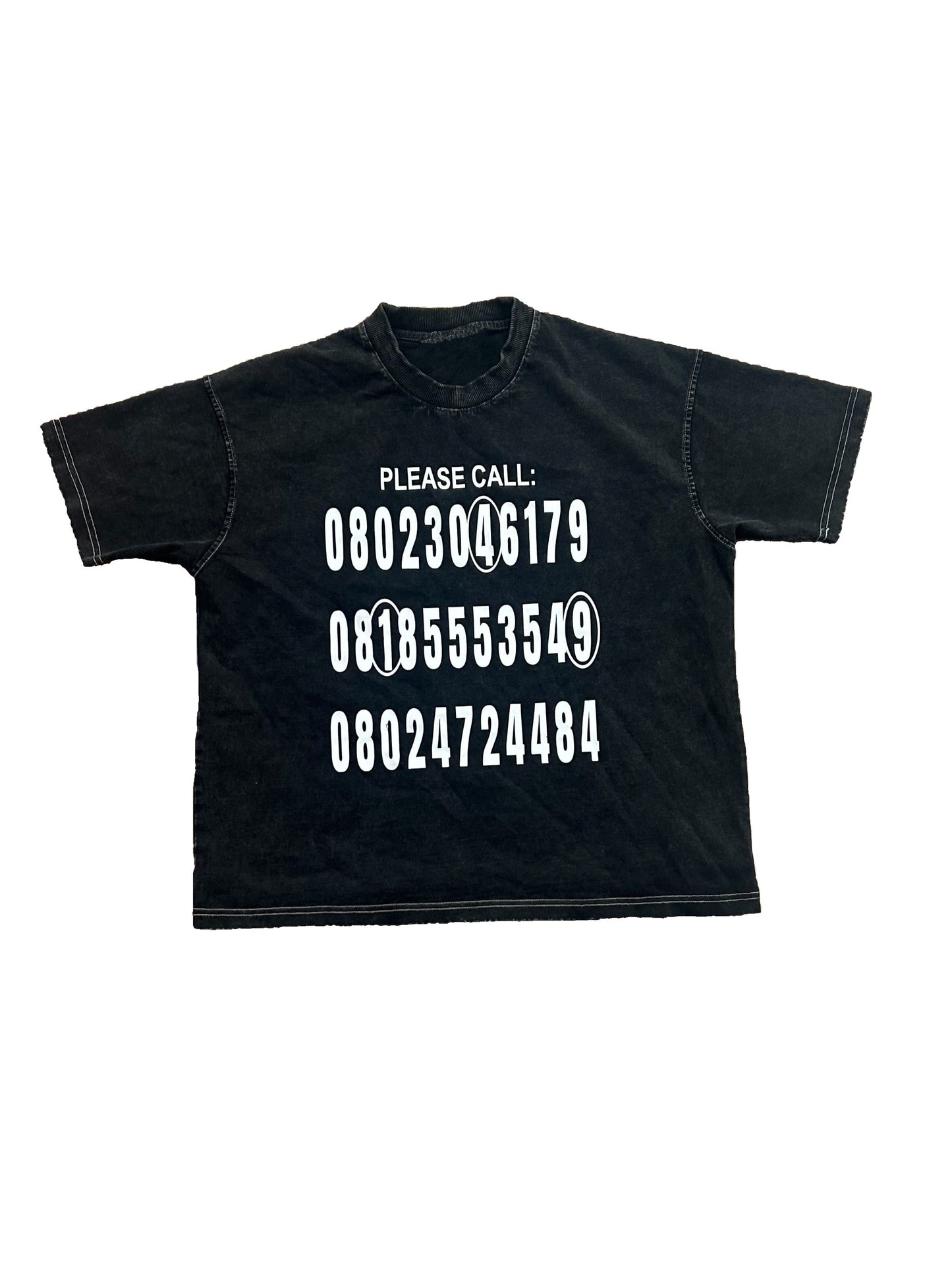 ‘PLEASE CALL: +419 Tee’