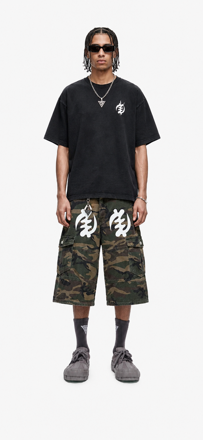 GYE NYAME CAMO JORTS